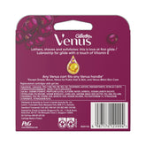 Back view showing product details of Gillette Venus ComfortGlide Sugarberry Refills